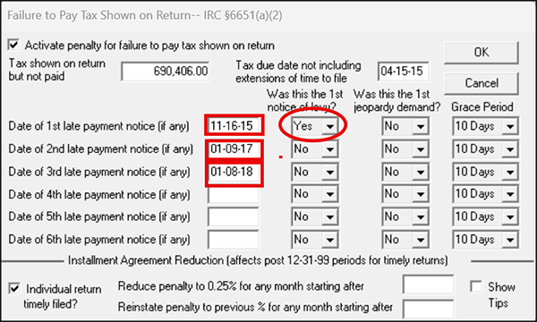 BLOG – Failure to Pay Interest Calculation - Failure to Pay Tax Shown on Return